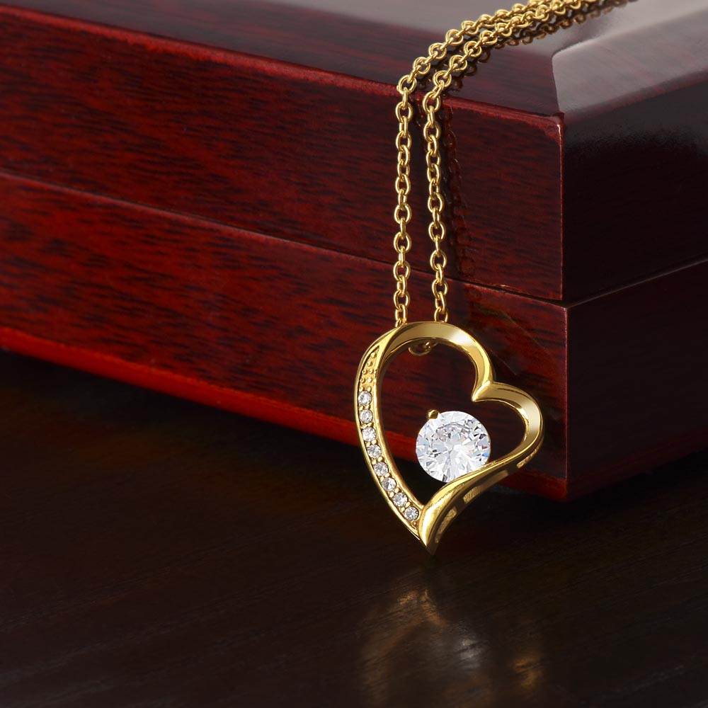 For My Beautiful Wife - Forever Love Necklace Christmas Gift of Sparkling Elegance