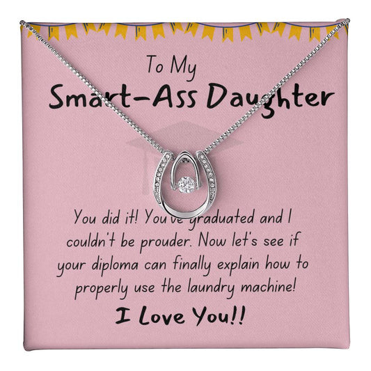 Lucky In Love Graduation Necklace for Daughter