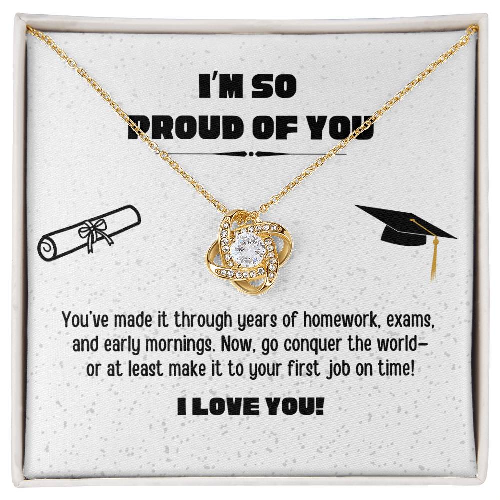 Love Knot Graduation Necklace for Daughter