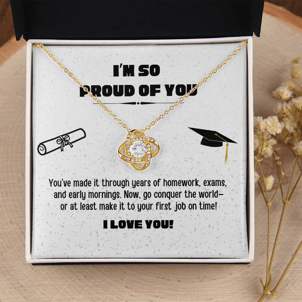 Love Knot Graduation Necklace for Daughter