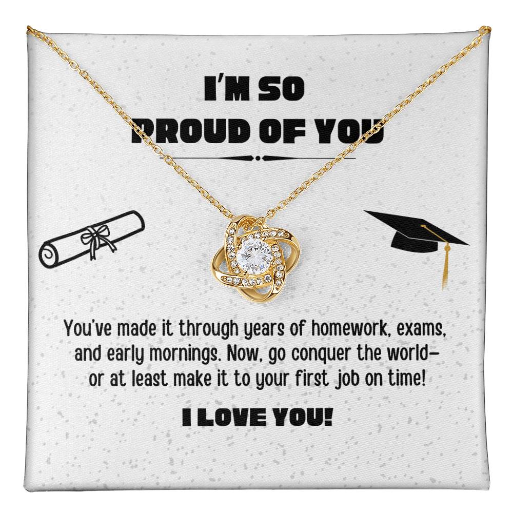 Love Knot Graduation Necklace for Daughter