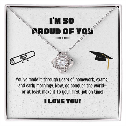 Love Knot Graduation Necklace for Daughter