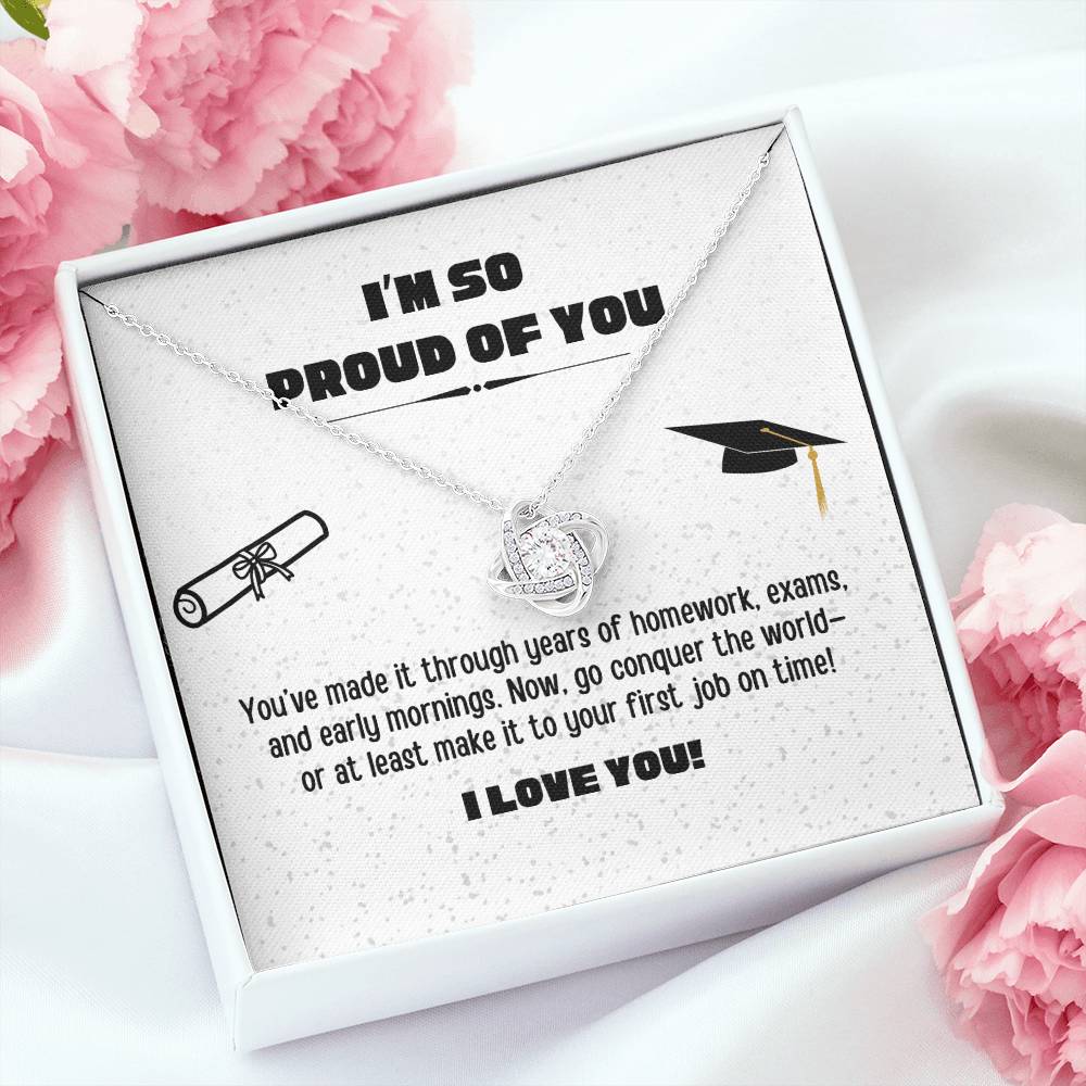 Love Knot Graduation Necklace for Daughter