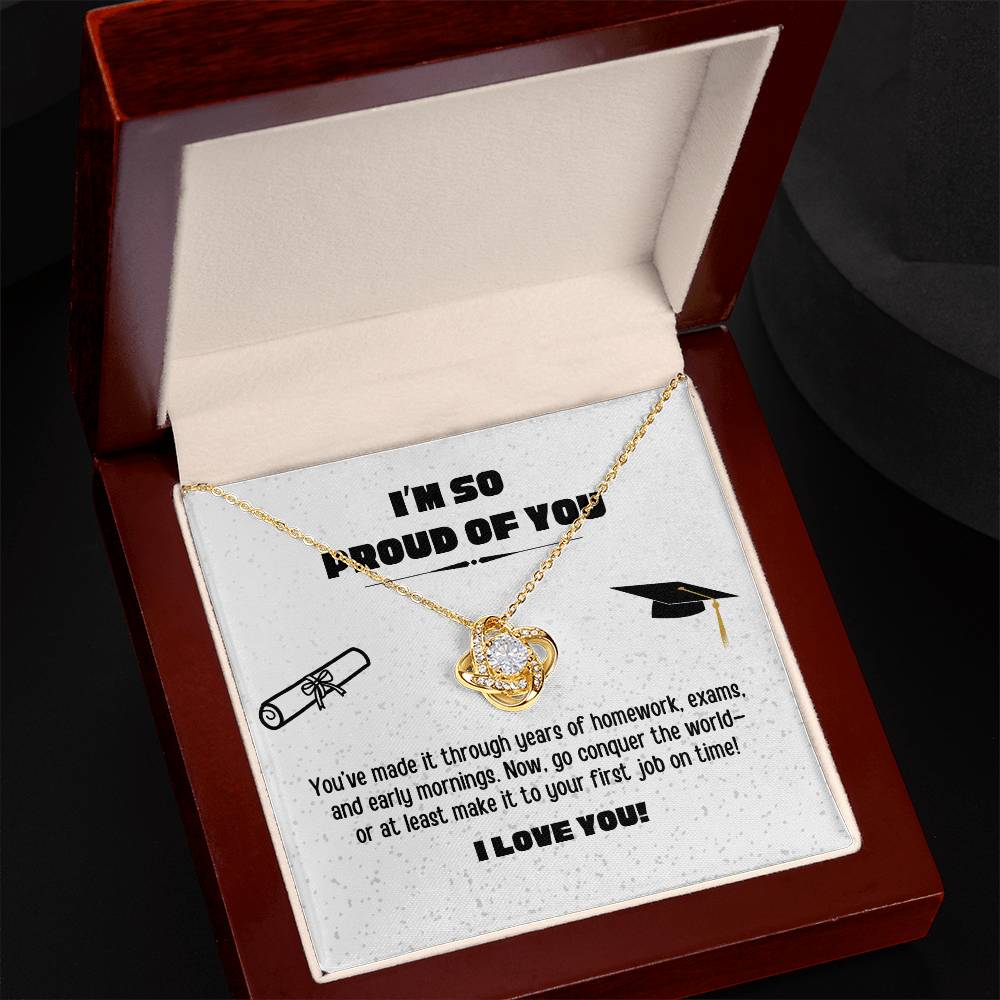 Love Knot Graduation Necklace for Daughter