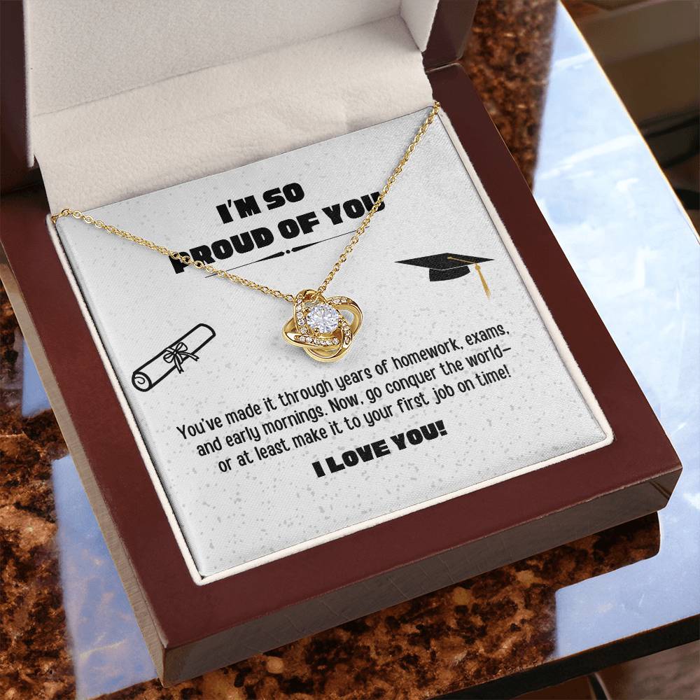 Love Knot Graduation Necklace for Daughter