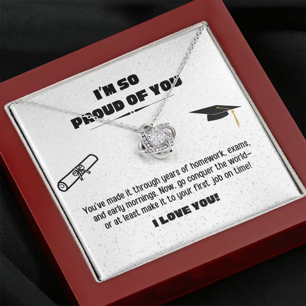 Love Knot Graduation Necklace for Daughter