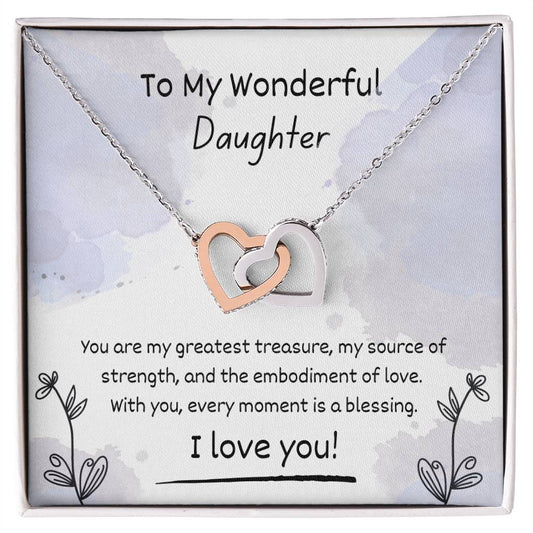 Interlocking Hearts Graduation Necklace from Parent