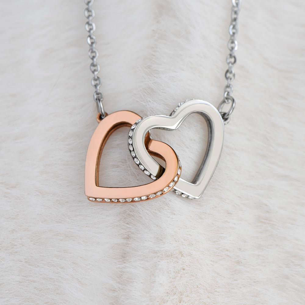 Interlocking Hearts Graduation Necklace for Daughter