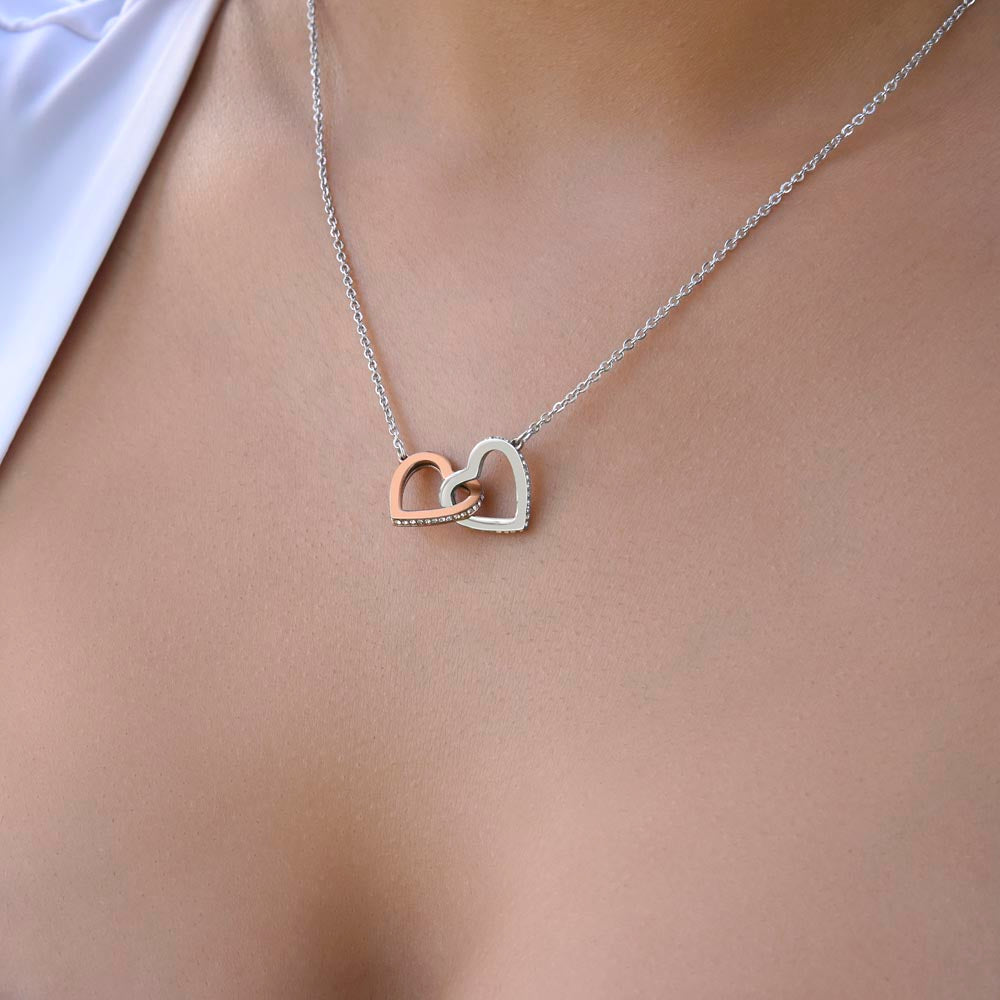 Interlocking Hearts Graduation Necklace for Daughter